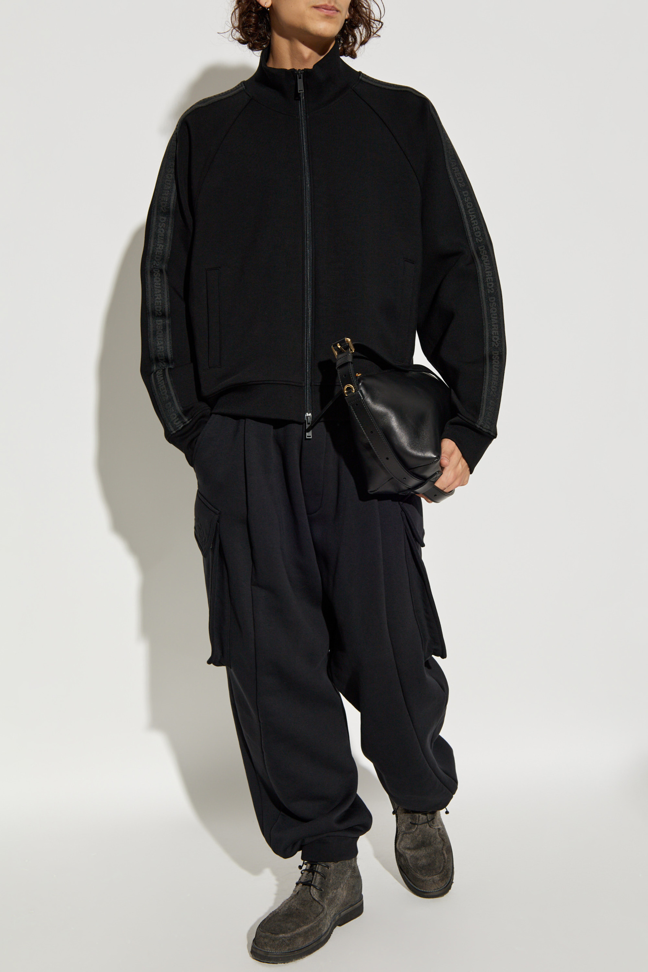 DSQUARED2 黒 メッシュスウェット XS ユニセックス DOWNHILL Men | DSQUARED2 123